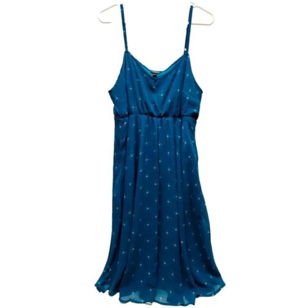 Torrid Sleeveless Dress Women's Size 0 Blue Gem Starburst Design Tank Top EUC